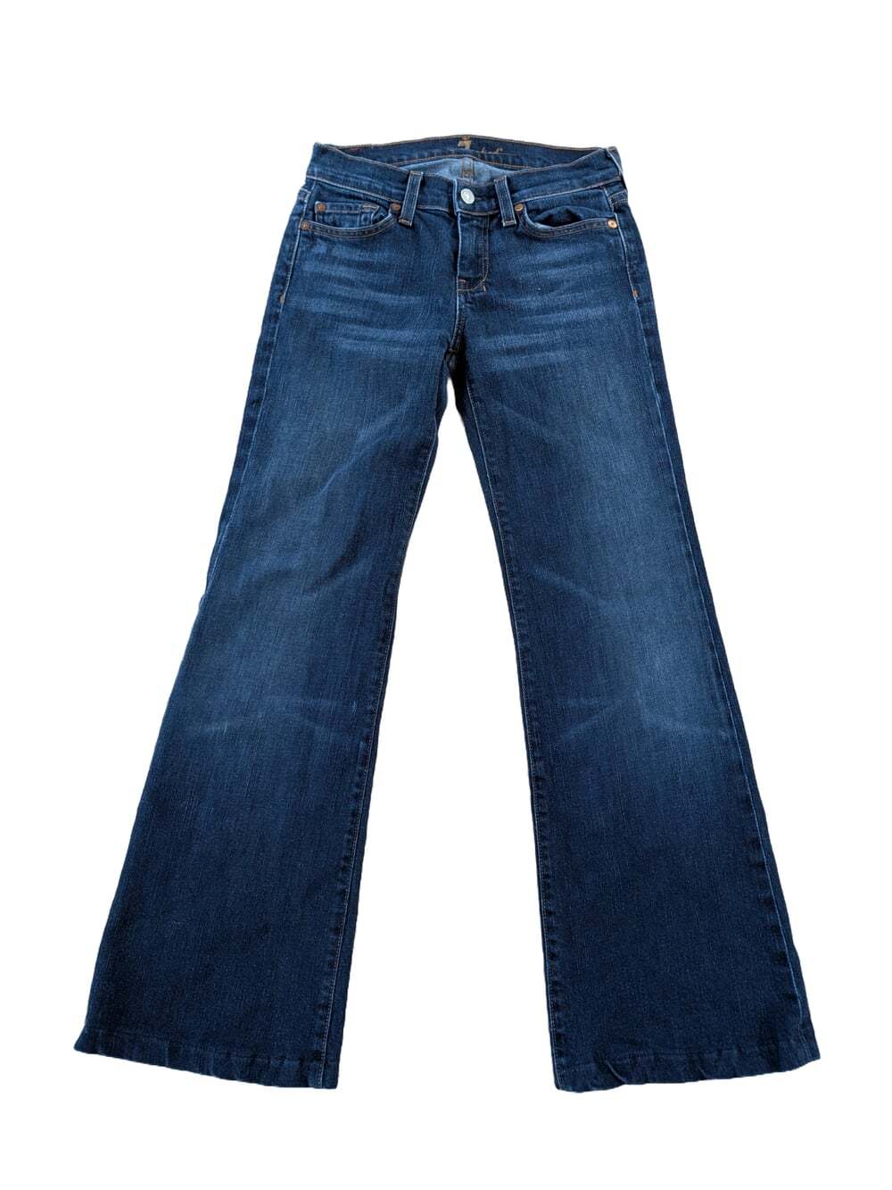 7 for all Mankind Melrose Dojo trouser flare jeans size 26 EUC